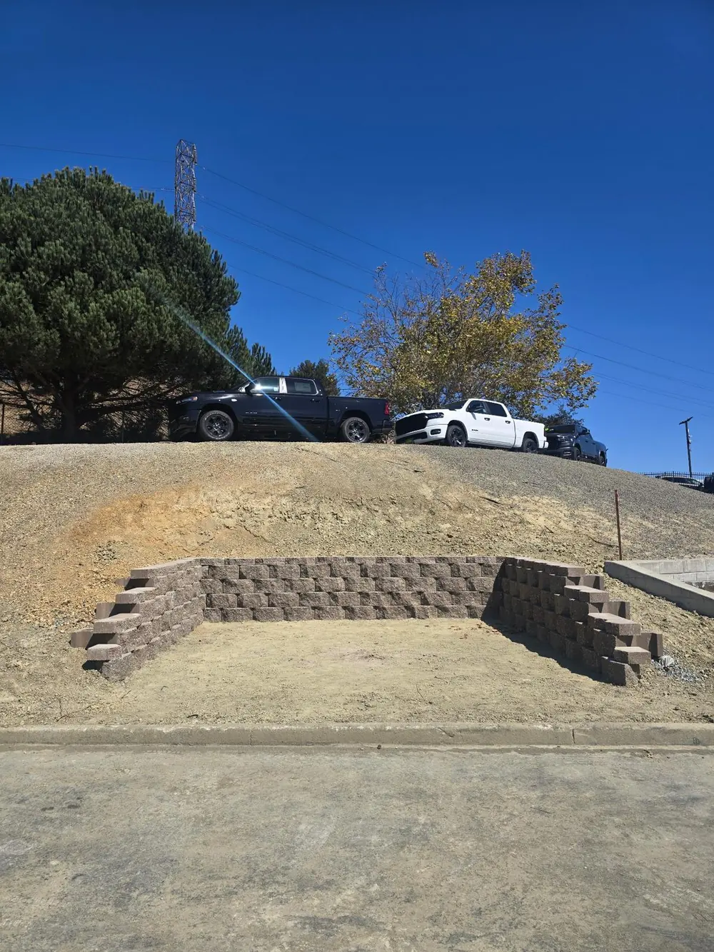 Finished retaining wall